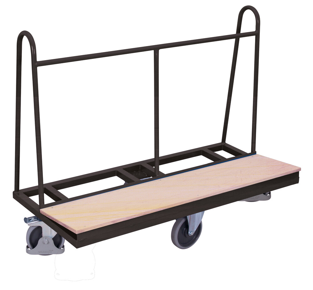 Sheet-material trolley with rhombic layout Sheet-material trolley with rhombic layout