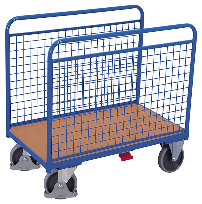 Seitenbügelwagen mit Drahtwänden