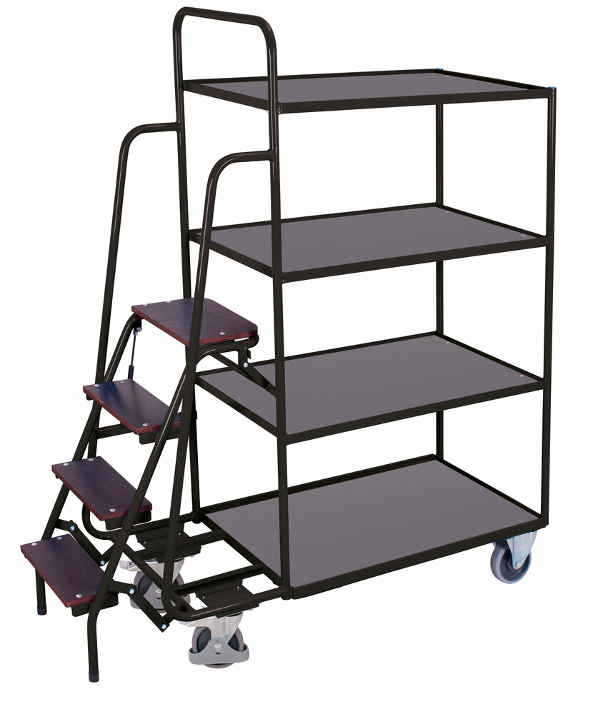 Order-picking trolley with 4 shelves, high Order-picking trolley with 4 shelves, high