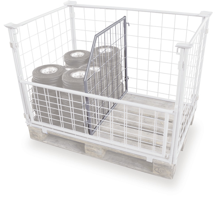 Przegroda do nadstawki paletowej, skośna, ocynkowana Przegroda do nadstawki paletowej, skośna, ocynkowana