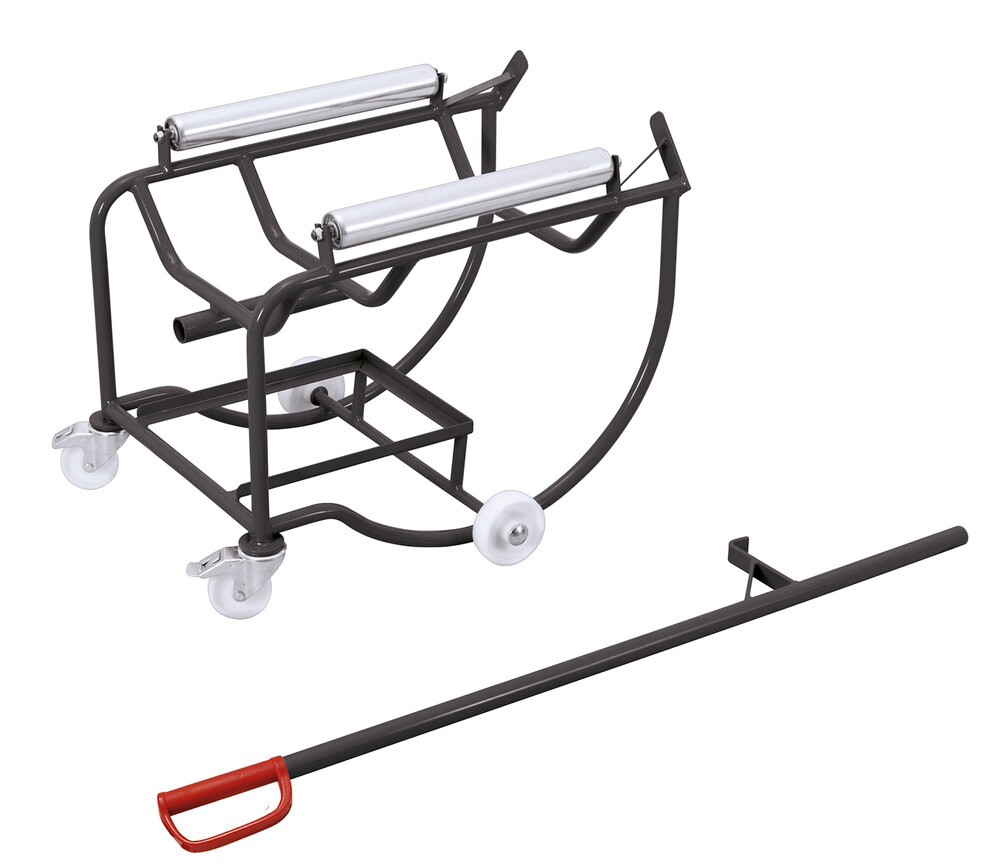 Drum dispenser with 2 steel rollers Drum dispenser with 2 steel rollers