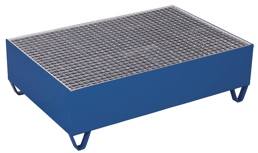 Drip tray with grating for 2 drums of 200 l capacity Drip tray with grating for 2 drums of 200 l capacity