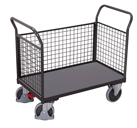Three-sided trolley with mesh Three-sided trolley with mesh
