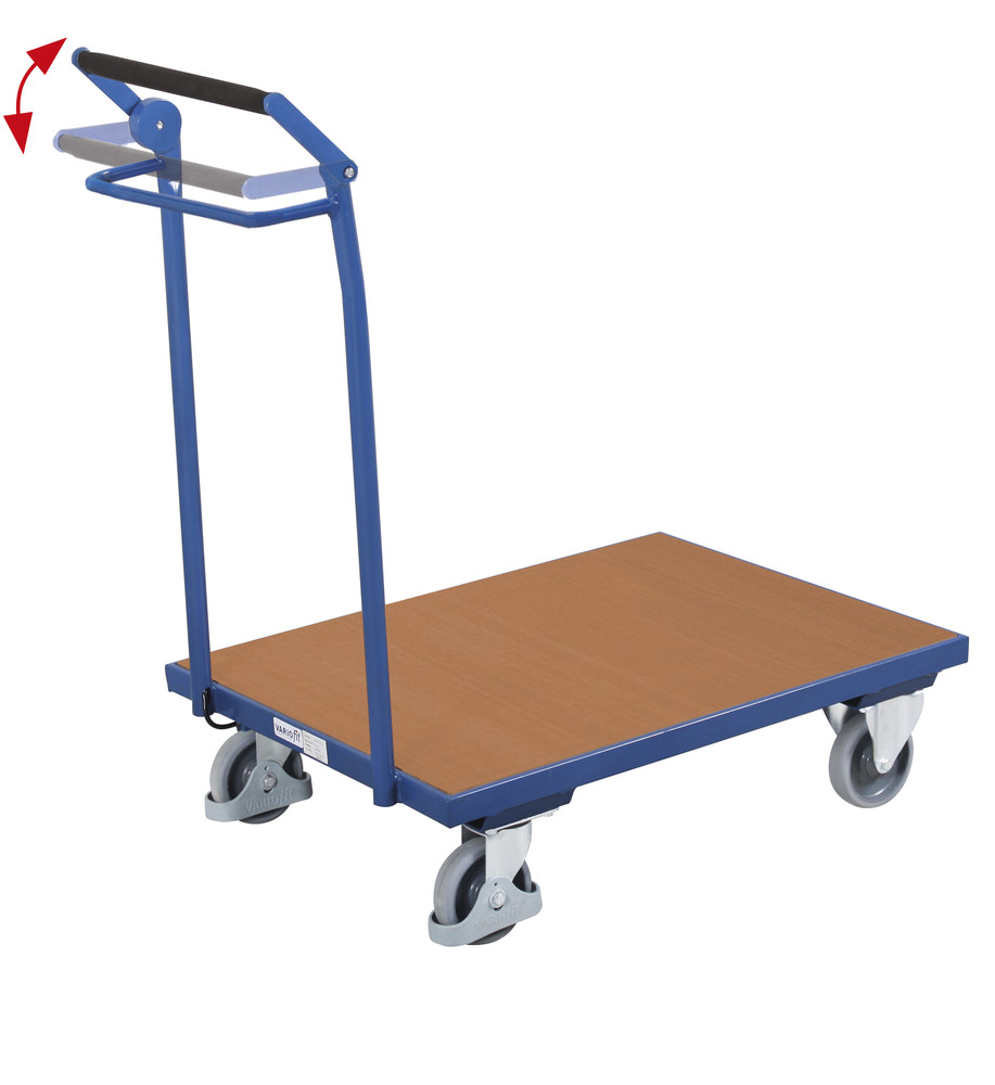 Push bar trolley with dead man’s brake Push bar trolley with dead man’s brake