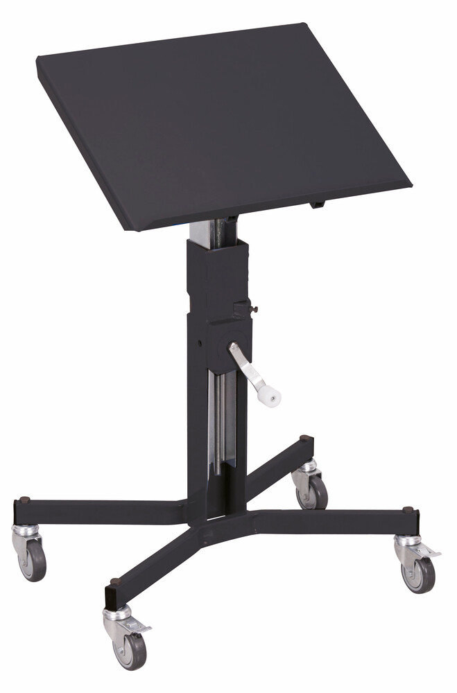 Material stand with hand crank Material stand with hand crank