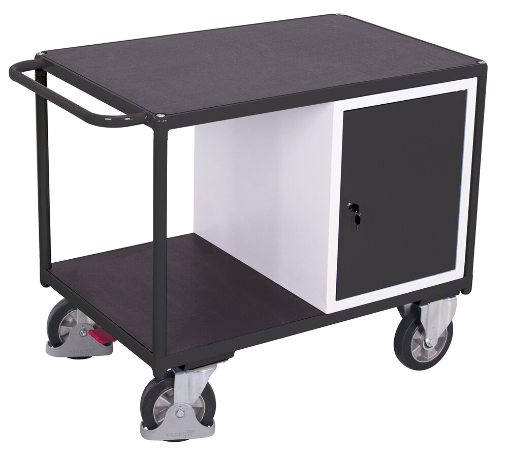 Heavy-duty workshop trolley with 2 load surfaces Heavy-duty workshop trolley with 2 load surfaces