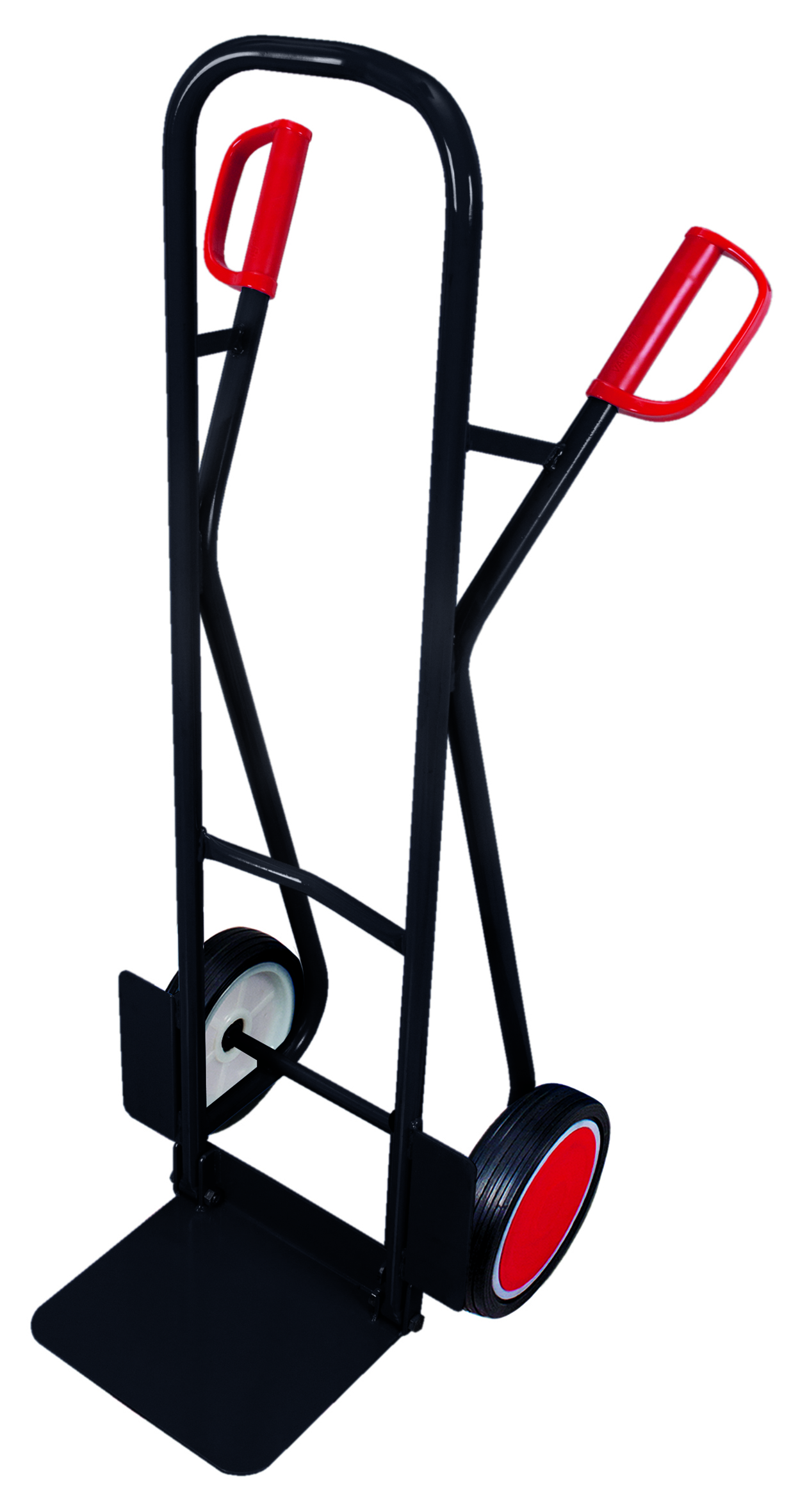 Tubular steel truck with folding toe plate