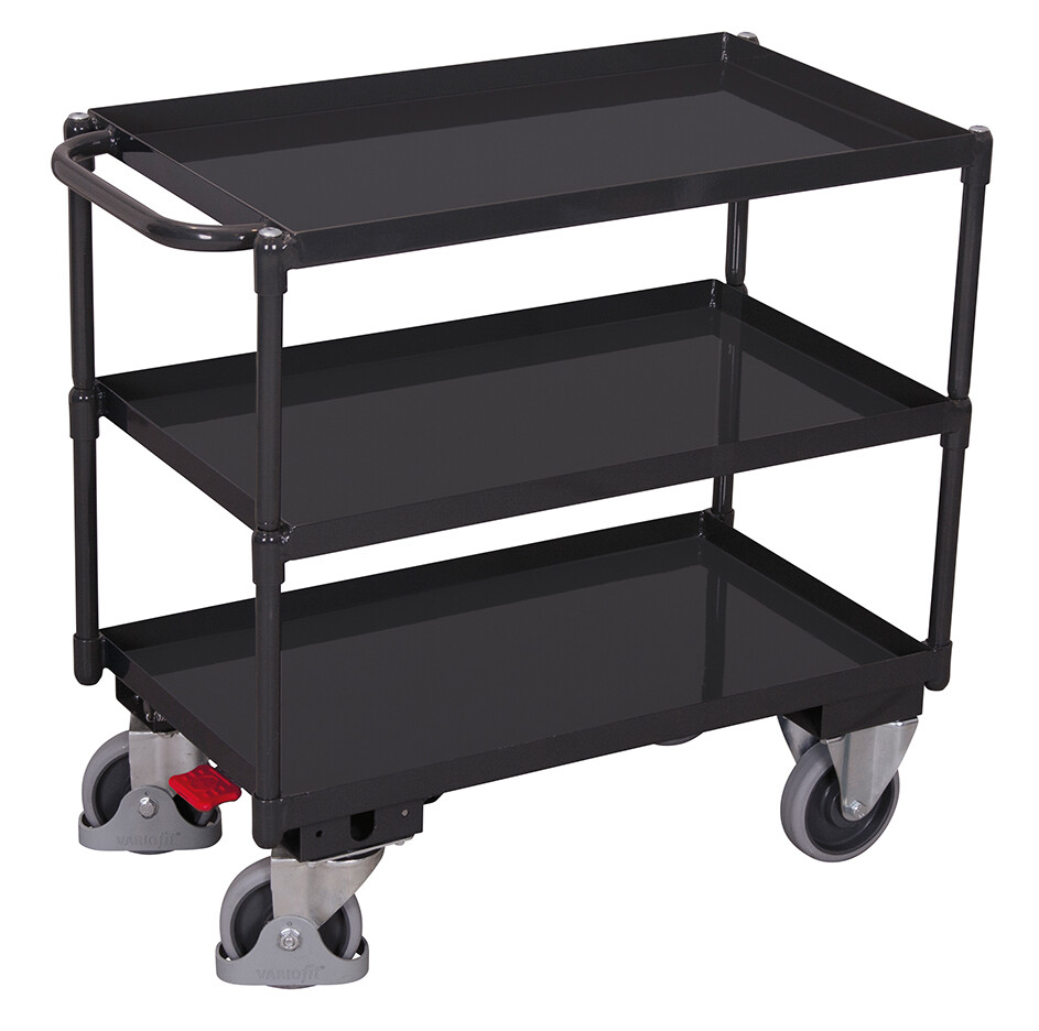 Table trolley with 3 load surfaces Table trolley with 3 load surfaces