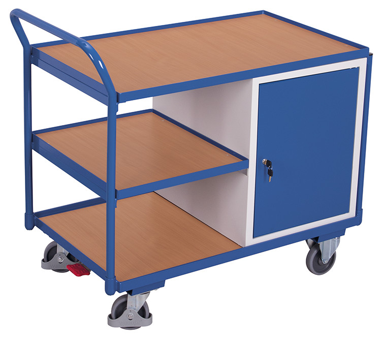 Workshop trolley with 3 load surfaces Workshop trolley with 3 load surfaces
