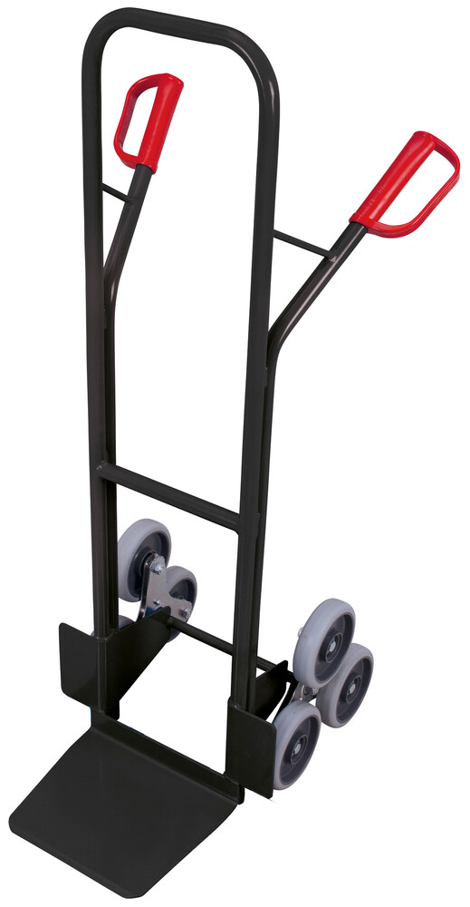 Diable escalier avec 2 roues en étoiles à 3 roulettes Diable escalier avec 2 roues en étoiles à 3 roulettes