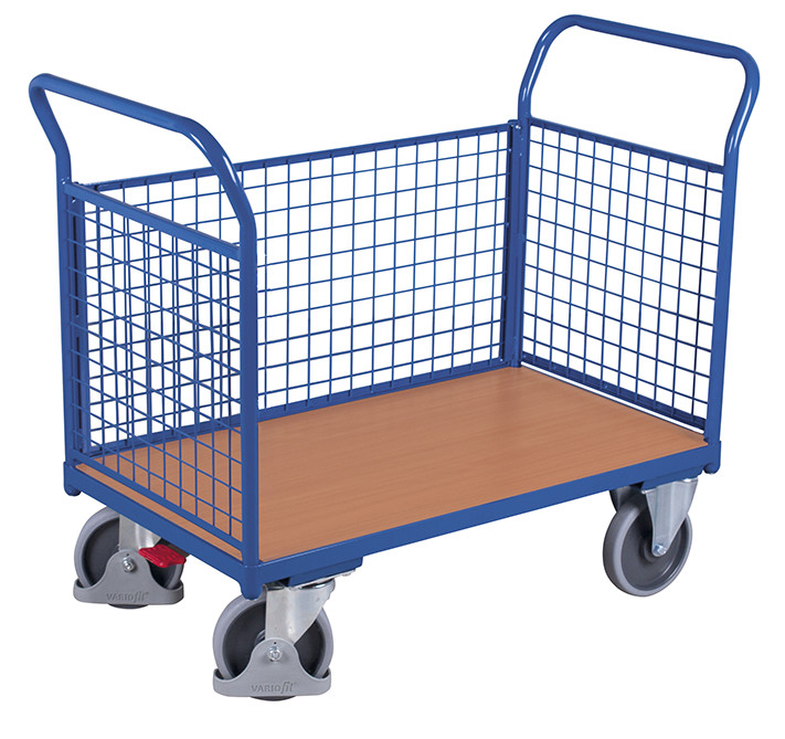 Three-sided trolley with mesh Three-sided trolley with mesh