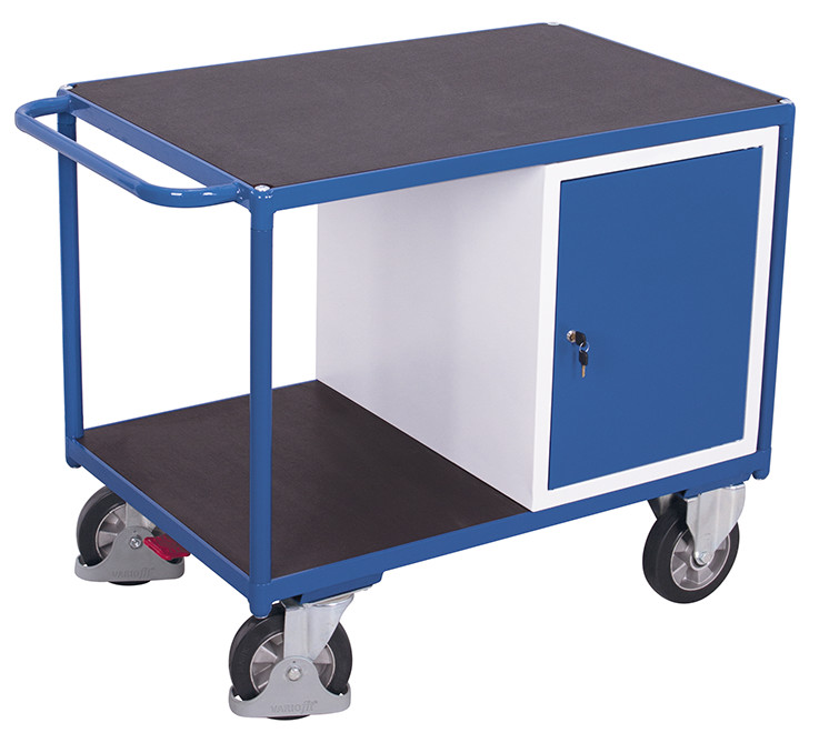 Heavy-duty workshop trolley with 2 load surfaces Heavy-duty workshop trolley with 2 load surfaces