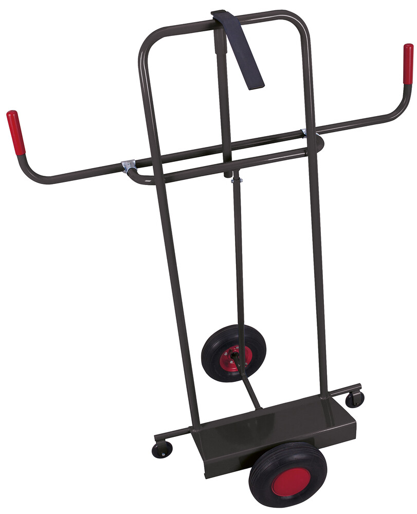 Taczka do płyt z przestawnym zabezpieczeniem Taczka do płyt z przestawnym zabezpieczeniem