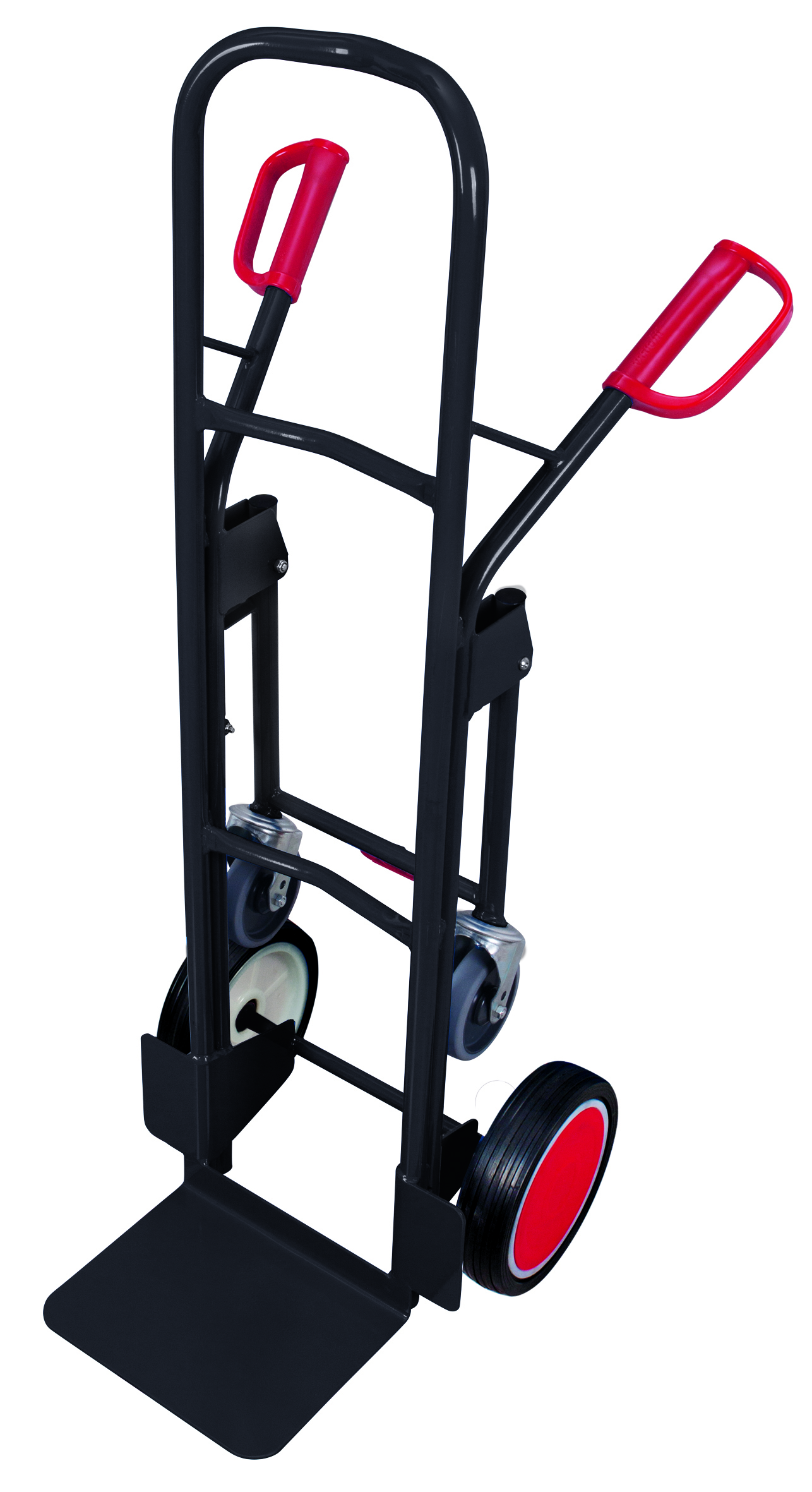 Tubular steel truck with 2 additional support roller