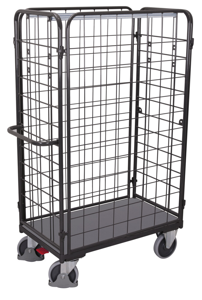 Four-sided parcel trolley, high