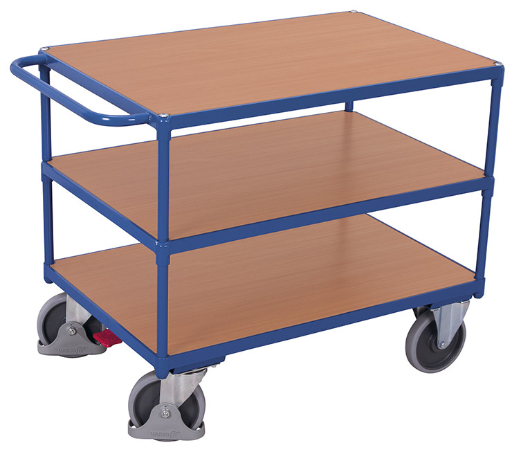 Heavy-duty table trolley with 3 load surfaces Heavy-duty table trolley with 3 load surfaces