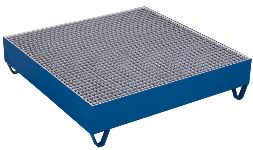 Drip tray with grating for 4 drums of 200 l capacity Drip tray with grating for 4 drums of 200 l capacity
