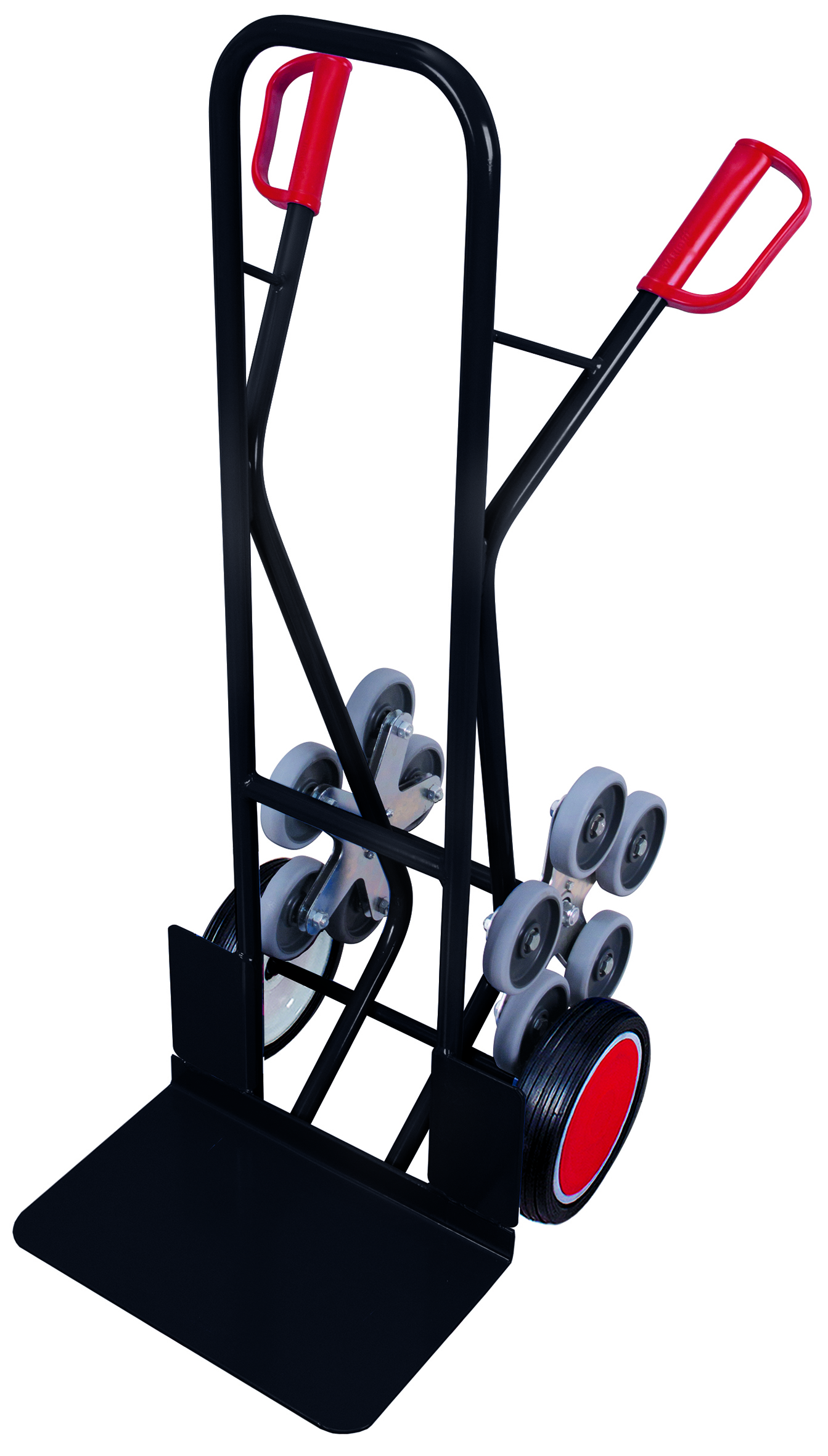 Stair-climber truck with 2 five-arm star wheels Stair-climber truck with 2 five-arm star wheels